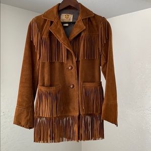 Vintage Leather Tassle Jacket